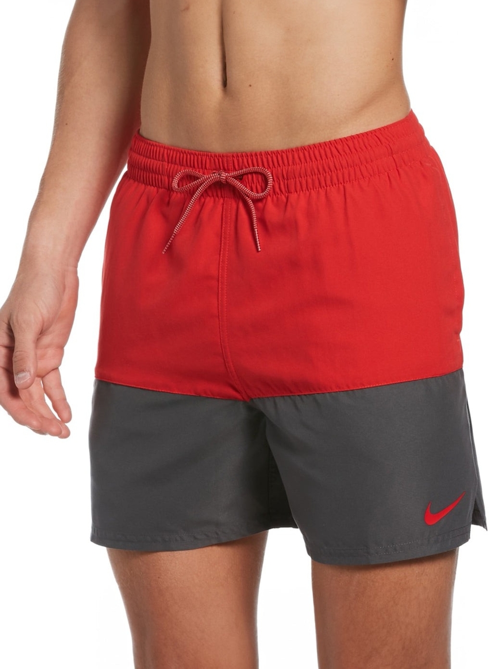 Nike Two-Tone Red & Gray Swim/Training Shorts